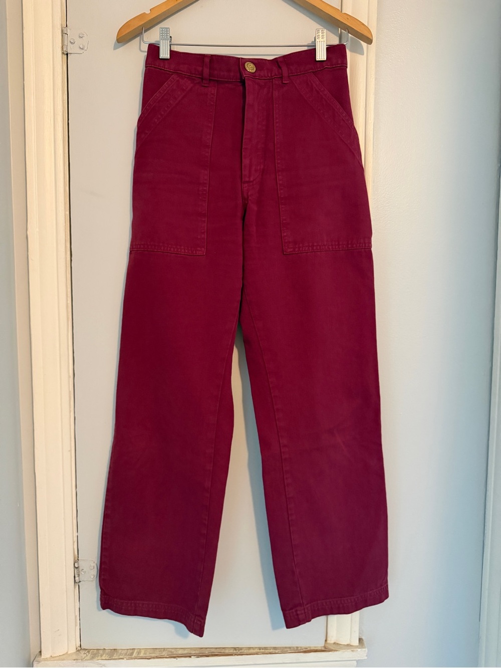 Big Bud Press ☀️ Work Pants in Cranberry - XS